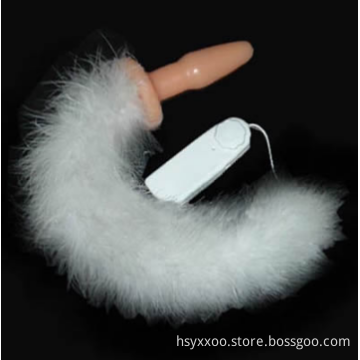 Sexy Toys Metal electric Plush Cat Tail Anal Plug Butt Plug Flirt Adult Games Product